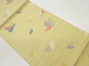 抽象模様織出し開き名古屋帯（額縁仕立て）